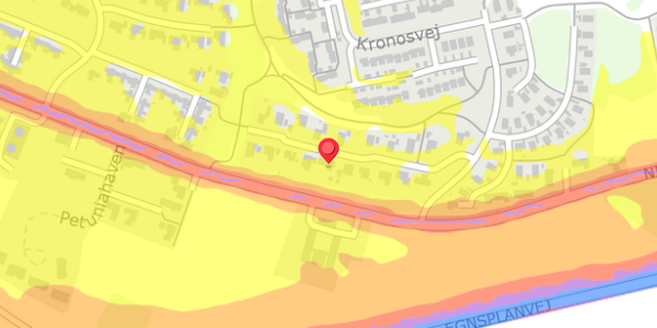 Trafikstøjkort på Kronosvej 11, 9210 Aalborg SØ