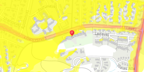 Trafikstøjkort på Ledavej 85, 9210 Aalborg SØ
