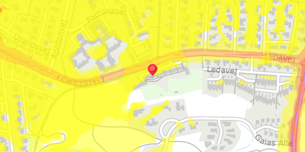 Trafikstøjkort på Ledavej 89, 9210 Aalborg SØ