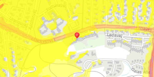 Trafikstøjkort på Ledavej 91, st. , 9210 Aalborg SØ