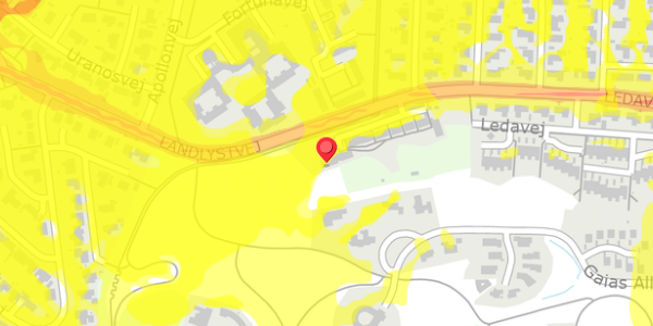 Trafikstøjkort på Ledavej 103, 9210 Aalborg SØ