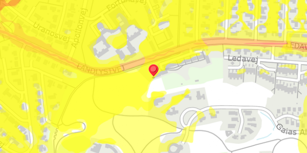 Trafikstøjkort på Ledavej 105, 9210 Aalborg SØ