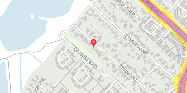 Trafikstøjkort på Mispelvej 43, . , 9000 Aalborg