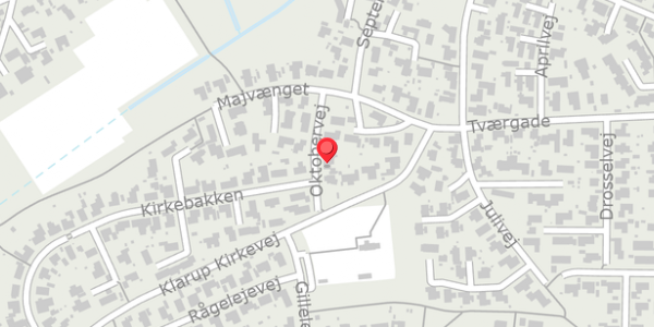 Trafikstøjkort på Oktobervej 3, 9270 Klarup