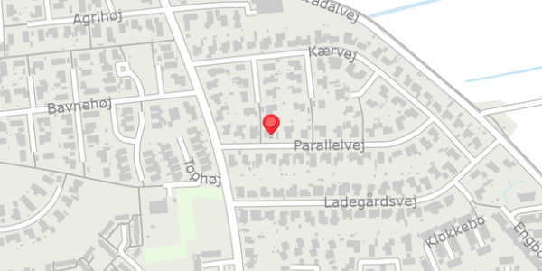 Trafikstøjkort på Parallelvej 7, 9210 Aalborg SØ
