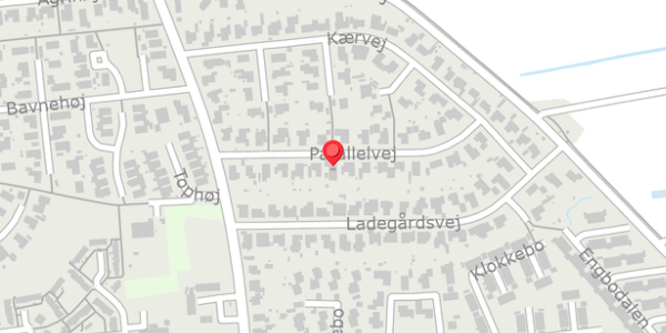 Trafikstøjkort på Parallelvej 14, 9210 Aalborg SØ