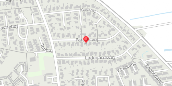 Trafikstøjkort på Parallelvej 16, 9210 Aalborg SØ