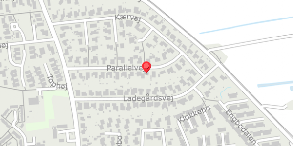 Trafikstøjkort på Parallelvej 22, 9210 Aalborg SØ