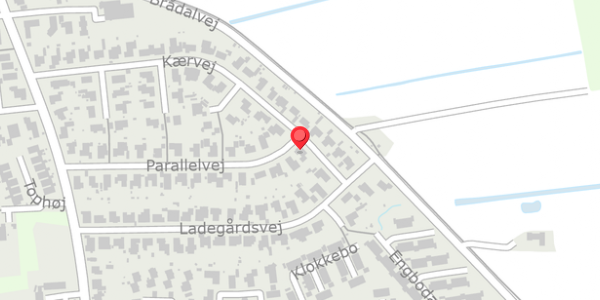 Trafikstøjkort på Parallelvej 32, 9210 Aalborg SØ
