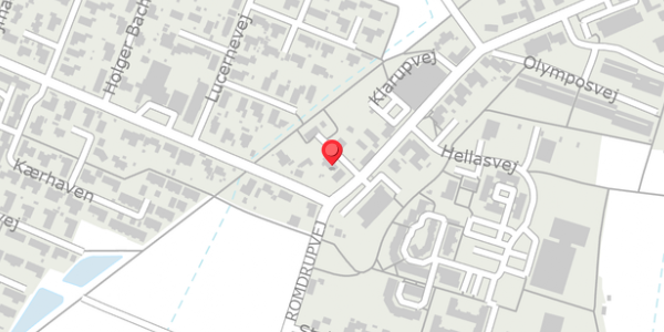 Trafikstøjkort på Postvej 3A, 9270 Klarup