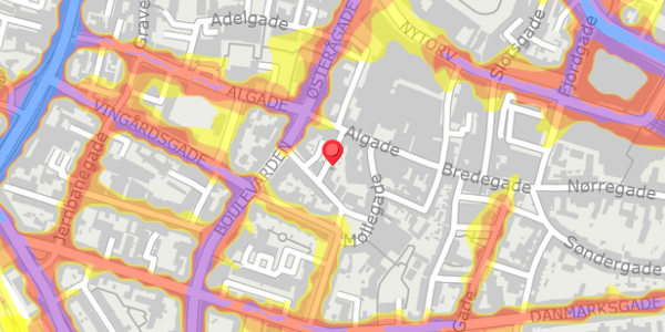 Trafikstøjkort på Roldgade 9, . , 9000 Aalborg