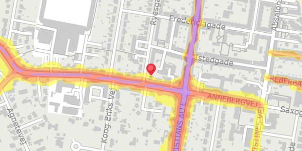 Trafikstøjkort på Ryesgade 4, . , 9000 Aalborg