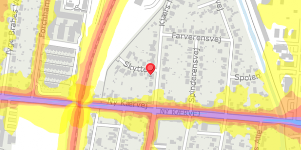 Trafikstøjkort på Skytten 1A, st. th, 9000 Aalborg