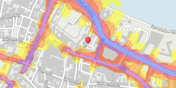 Trafikstøjkort på Slotsgade 18A, . , 9000 Aalborg