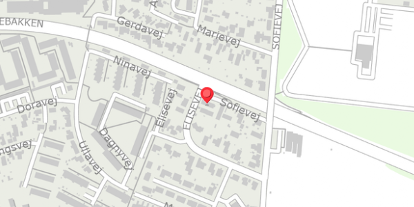 Trafikstøjkort på Sofievej 16D, 9000 Aalborg