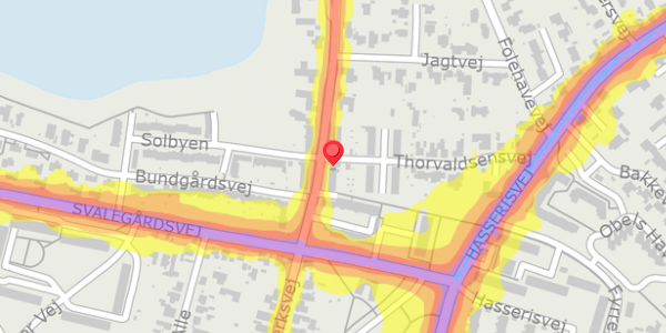 Trafikstøjkort på Solbyen 21, 9000 Aalborg