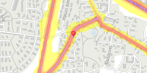 Trafikstøjkort på Sønder Tranders Vej 166, 9260 Gistrup