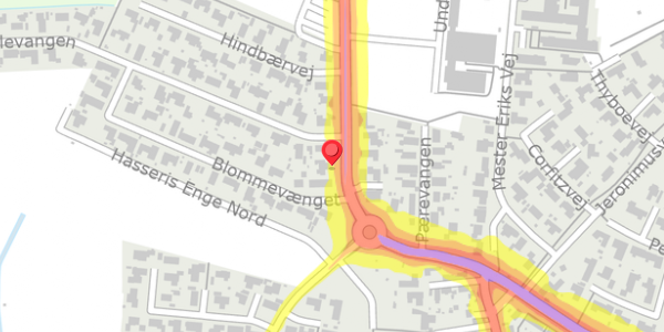 Trafikstøjkort på Under Lien 94, . , 9000 Aalborg