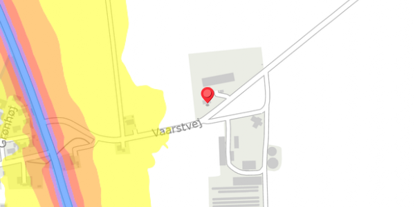 Trafikstøjkort på Vaarstvej 280, 9260 Gistrup