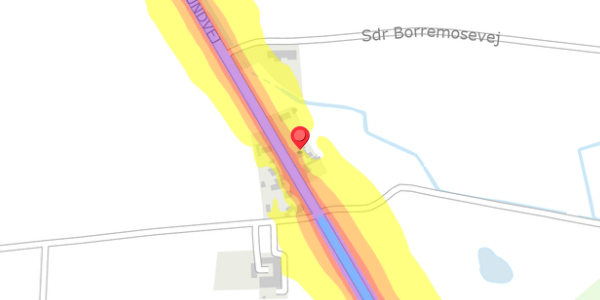 Trafikstøjkort på Aggersundvej 42, 9600 Aars