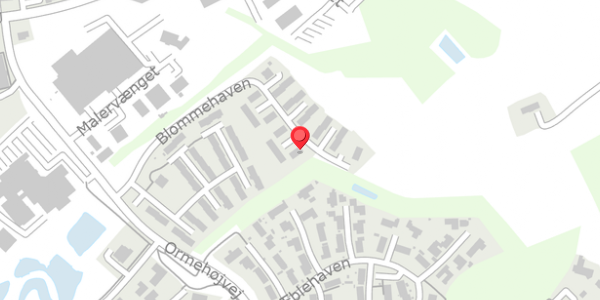 Trafikstøjkort på Blommehaven 44, 5560 Aarup