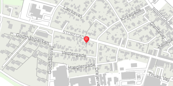 Trafikstøjkort på Storegade 91B, . , 6740 Bramming