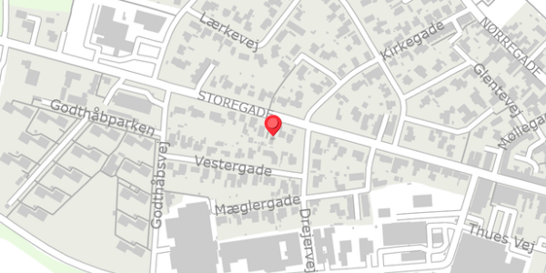 Trafikstøjkort på Storegade 91C, 6740 Bramming