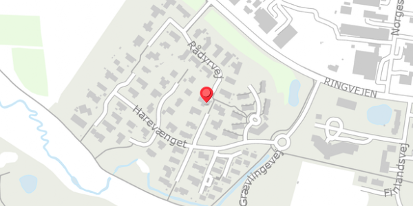 Trafikstøjkort på Harevænget 10, 8450 Hammel