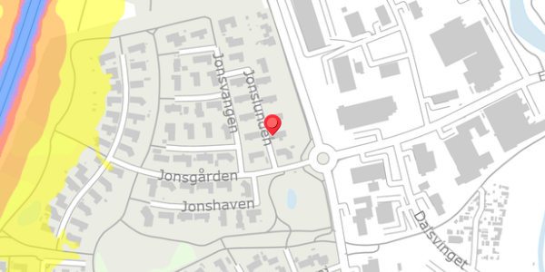 Trafikstøjkort på Jonslunden 4, . , 4200 Slagelse