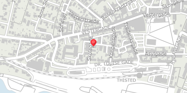 Trafikstøjkort på Skolegade 9, 7700 Thisted