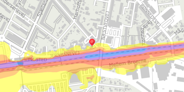 Trafikstøjkort på Brogade 50, 4100 Ringsted