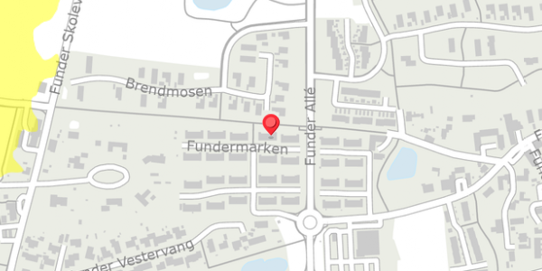 Trafikstøjkort på Fundermarken 30, 8600 Silkeborg