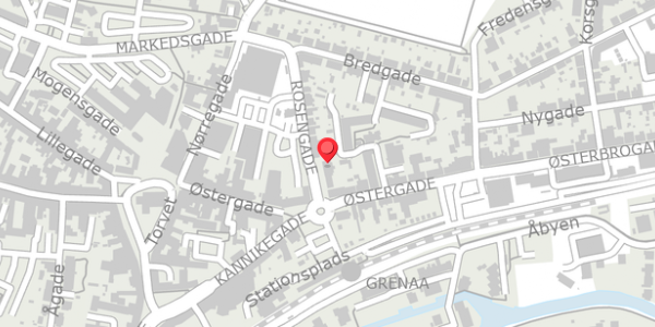 Trafikstøjkort på Rosengade 2C, 8500 Grenaa