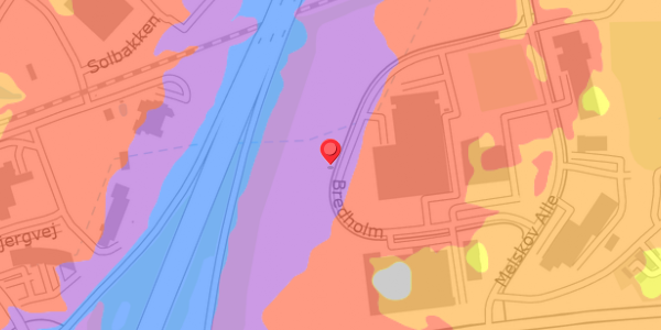 Trafikstøjkort på Bredholm 9, . , 6100 Haderslev