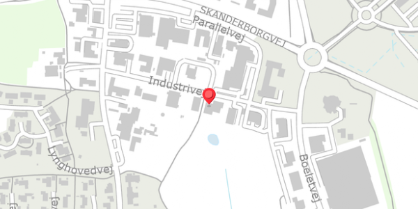 Trafikstøjkort på Industrivej 8, 8680 Ry
