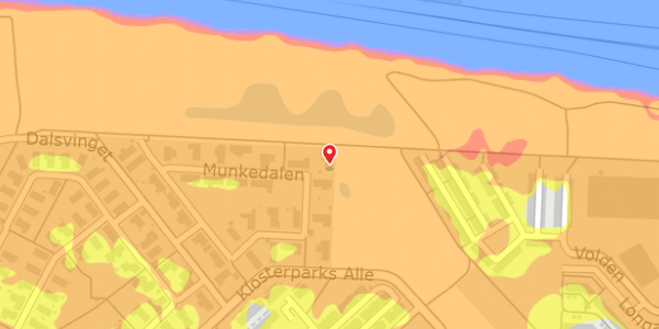 Trafikstøjkort på Munkedalen 20, 4100 Ringsted