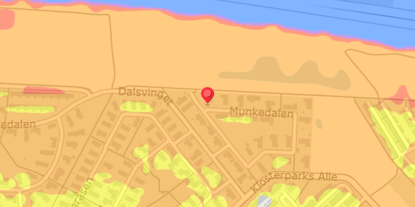 Trafikstøjkort på Munkedalen 32, 4100 Ringsted