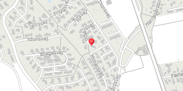 Trafikstøjkort på Vidarsvej 9, . , 6100 Haderslev