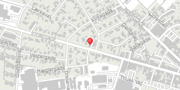 Trafikstøjkort på Storegade 72A, . , 6740 Bramming