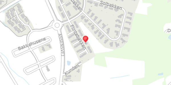 Trafikstøjkort på Flintebakken 11, 5560 Aarup