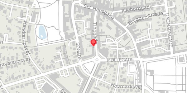 Trafikstøjkort på Tinggade 20, 4100 Ringsted