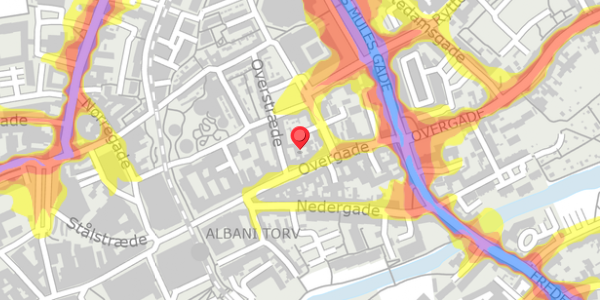 Trafikstøjkort på Overgade 32C, . , 5000 Odense C