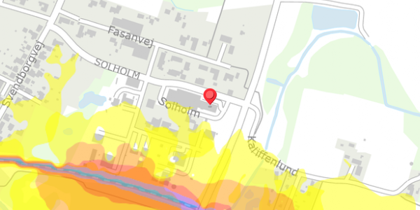 Trafikstøjkort på Solholm 3, 5540 Ullerslev