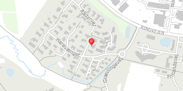 Trafikstøjkort på Harevænget 6, . , 8450 Hammel