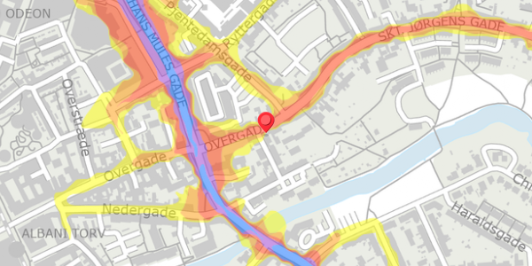 Trafikstøjkort på Overgade 59B, . , 5000 Odense C