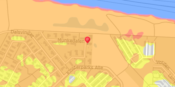 Trafikstøjkort på Munkedalen 18, 4100 Ringsted