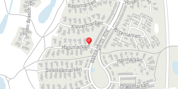 Trafikstøjkort på Majsmarken 2, 4140 Borup
