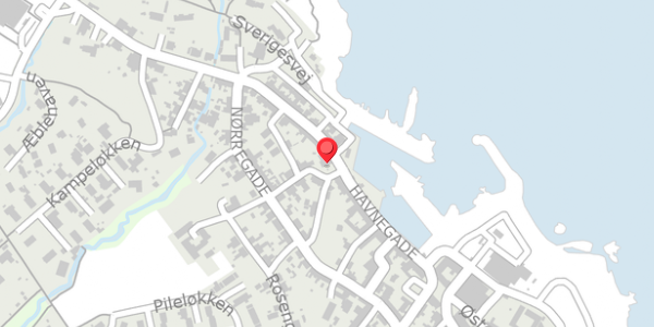 Trafikstøjkort på Toldbodstræde 2A, 3770 Allinge