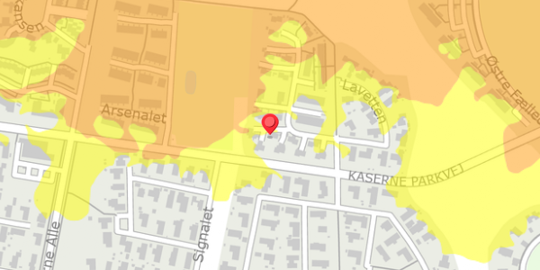 Trafikstøjkort på Lavetten 11B, 4100 Ringsted