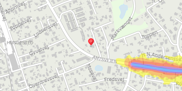 Trafikstøjkort på Amtsvejen 61, . , 3390 Hundested